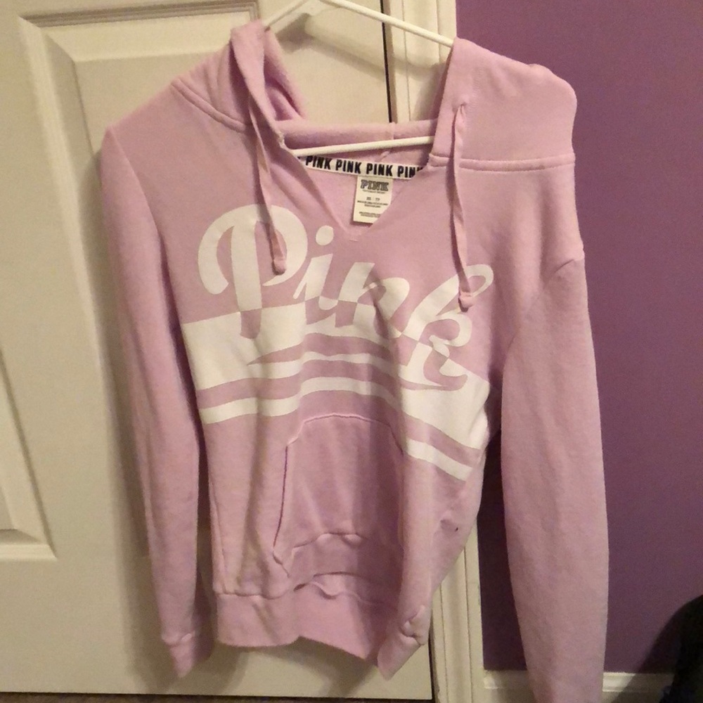 pink hoodie